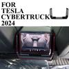 Carbon Fiber Style Rear Armrest Box AC Air Vent Cover Trim For Tesla Cybertrunk