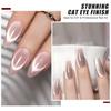 Double-head French Nail Art Magnet Set 3D Strong Cat Eye Magnet Nail Art Gel Polish DIY V-Shaped Effect Manicure Magnetic Tool