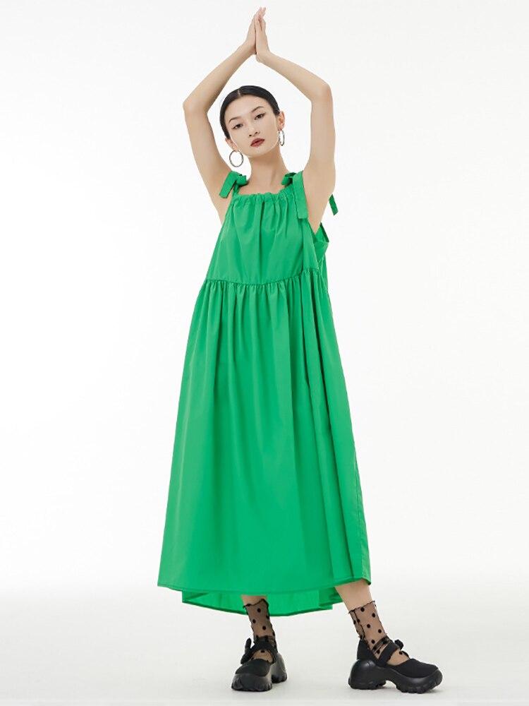 Xitao Bow Bandage Sling Dress WMD7284
