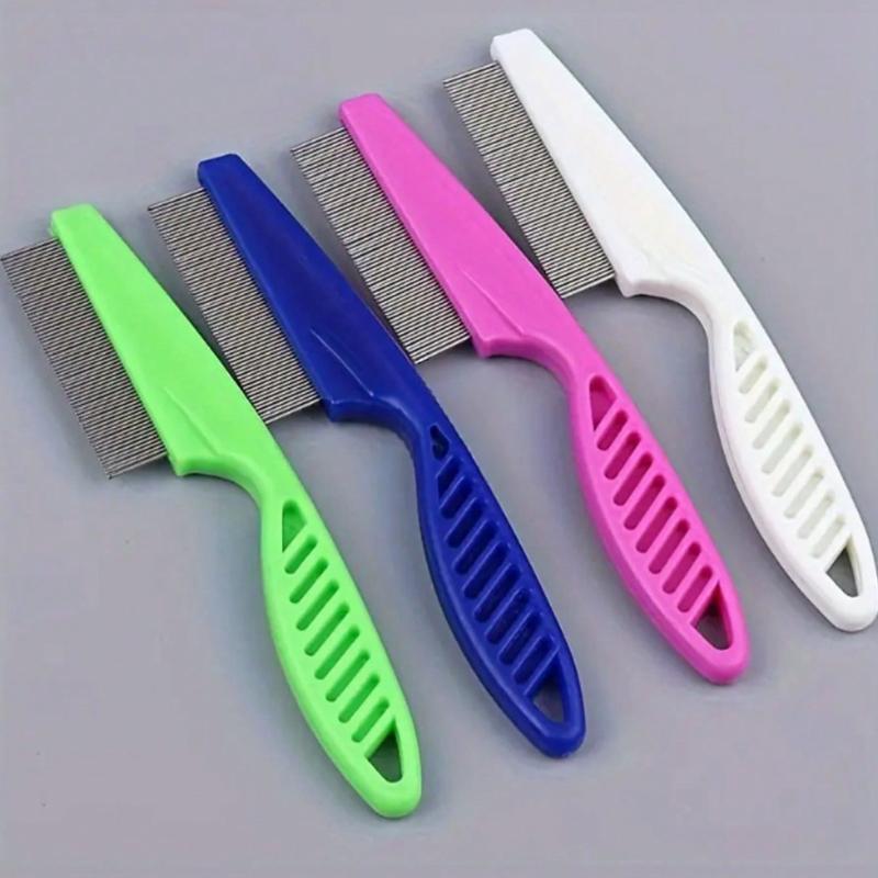 1pc 2-In-1 Pet Hair & Tear Stain Remover Brush - Stainless Steel Dog & Cat Flea Comb,Suitable for Dogs and Cats