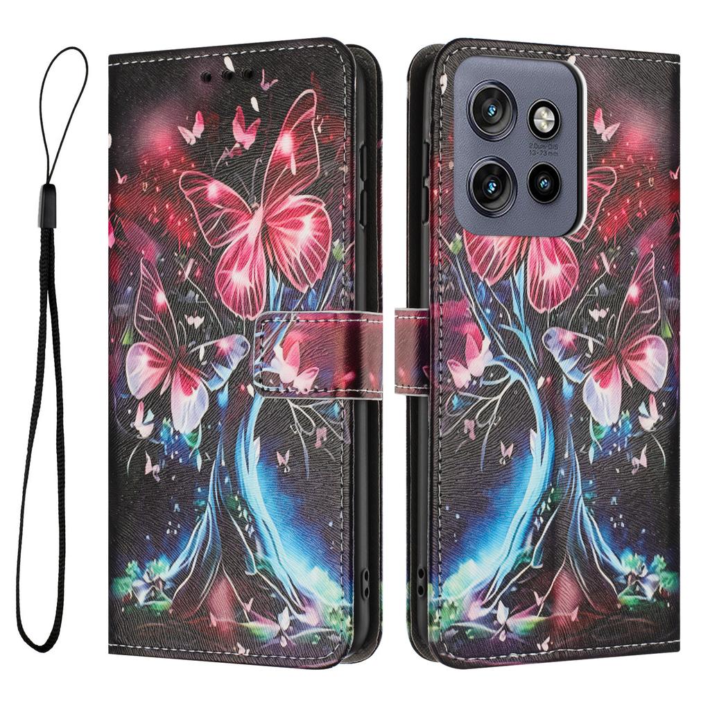 YX-2501 Leather Case For Motorola Moto S50 5G/Edge 50 Neo 5G/Thinkphone 25 5G Pattern Printing Wallet Phone Cover