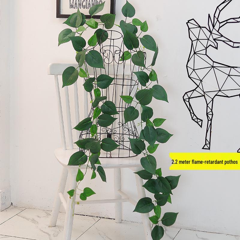 B1 Fire Retardant Green Radish Vine - Decorative Faux Greenery for Ceiling and Mall Landscaping