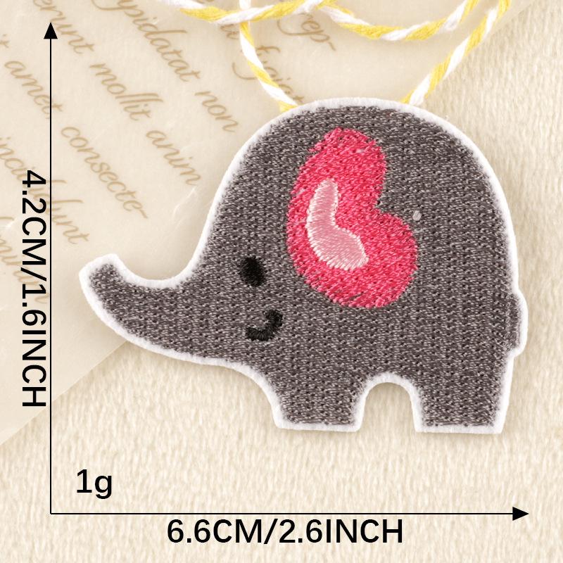 Kreslené zvířecí a ovocné vyšívané nášivky pro DIY oděvní doplňky