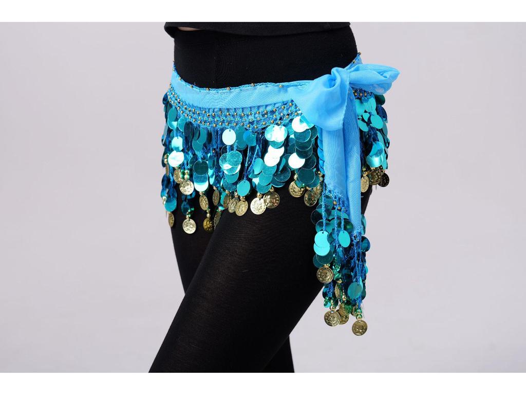 Set Lanț de Talie cu Paiete pentru Dansul din Buric și Eșarfă de Braț pentru Performanță și Practică