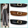 Vintage Thin Waist Belt With Punched Detail And Smooth Buckle Design Casual For