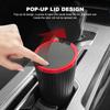 Press Type Car Trash Can Cup Holder Trash Bin with Lid Leakproof Waterproof Car Interior Rubbish Container Trash Can Accessories