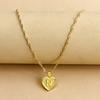 Pendant Necklace A-Z Initial Letter Heart Shape Jewelry Simple Bright Luster Necklace for Birthday