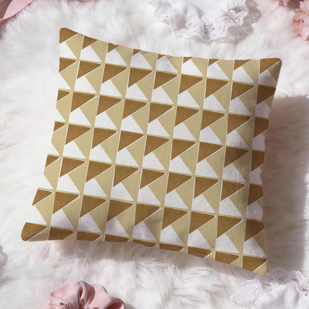 Triangle Array Cushion Cover Premium Comfort Reversible Pillow Cove Two In One Design for Any Room  Car Interior