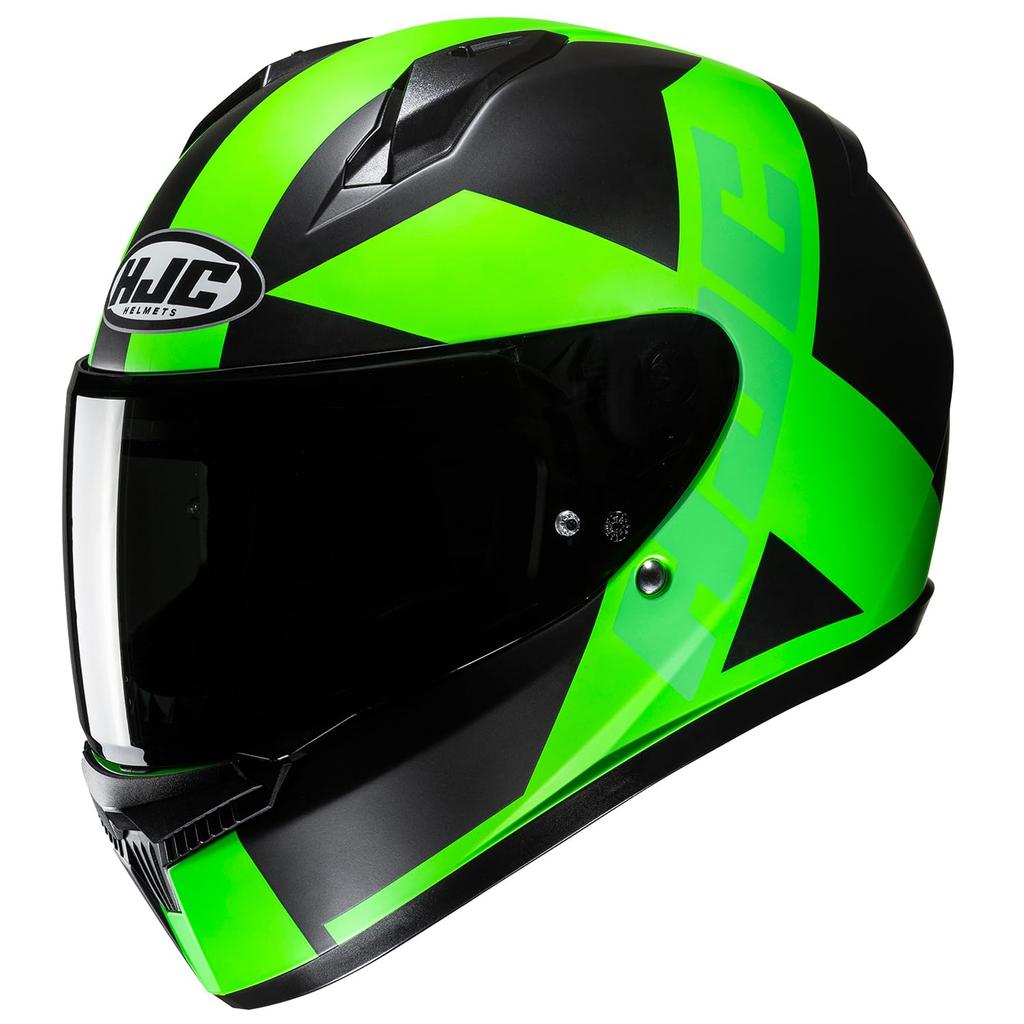 HJC HELMETS Motorcycle Helmet C10 FLASH GREEN M HJH259 (MC4HSF)