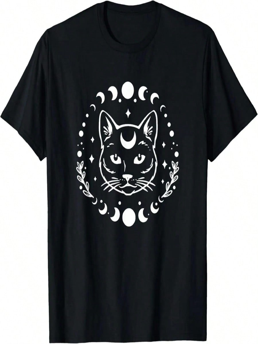 The Moon Tarot Card Cat, Funny Cat, Cat Lovers, Cat Mom T-Shirt S разноцветный