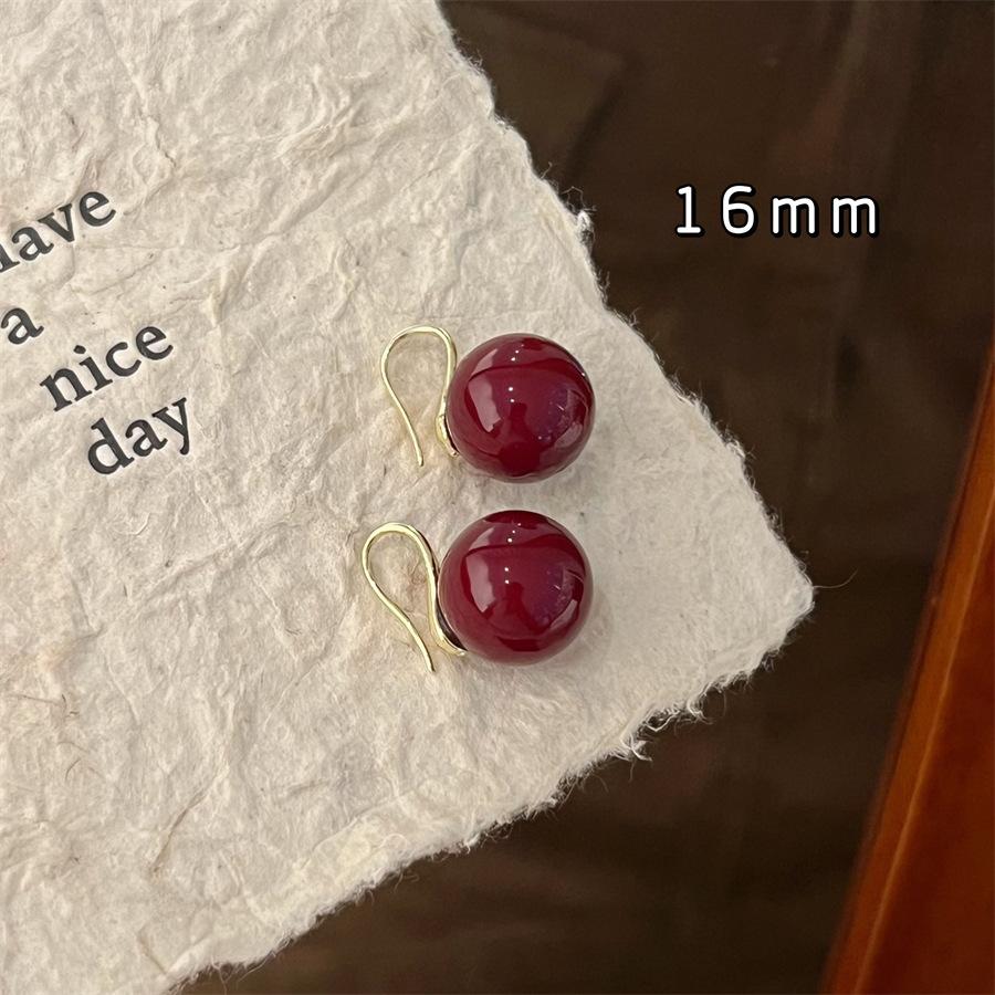 Fashion An Pearl Earring Hook Retro Simple Style Round Earring Women Lightweight Luxury Versatile Ear Ring