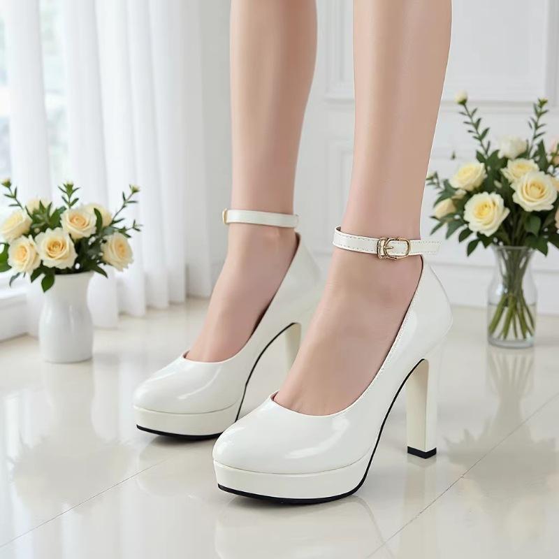 Women's Spring High Heels Casual Shoes Solid Color Wedge Shoes
