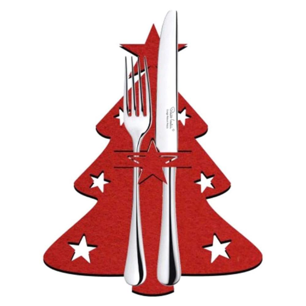 Weihnachtsbaum-Tischdekoration, Geschirr-Organizer, Pads, Weihnachtsmesser, Gabelhalter, Bestecktaschen