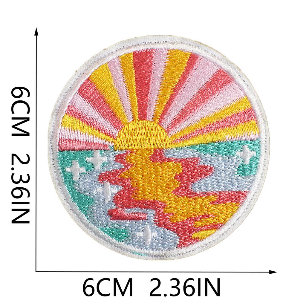 Inspirational Quotes Embroidery Cloth Sticker Student Bag Decoration Patch Sticker Positive Energy Smiley Face Zhang Zai Computer Embroidery Sticker