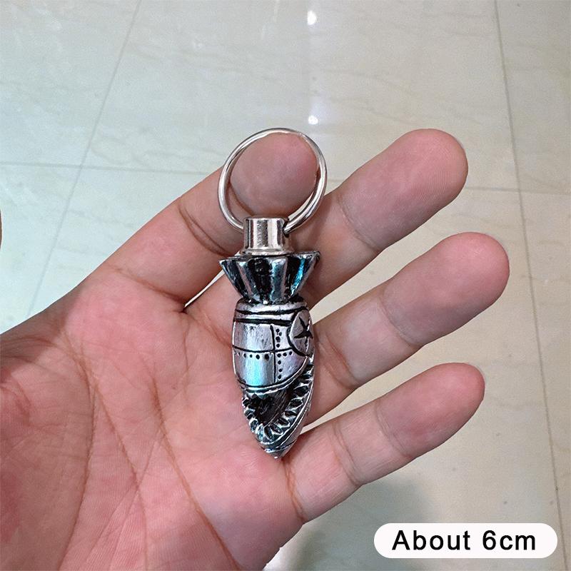 1 Stück Shark Rocket Bomb Schlüsselanhänger, Halloween Totenkopf Flaschenschlüsselanhänger Hai Schlüsselanhänger für Männer (Shark Rocket)