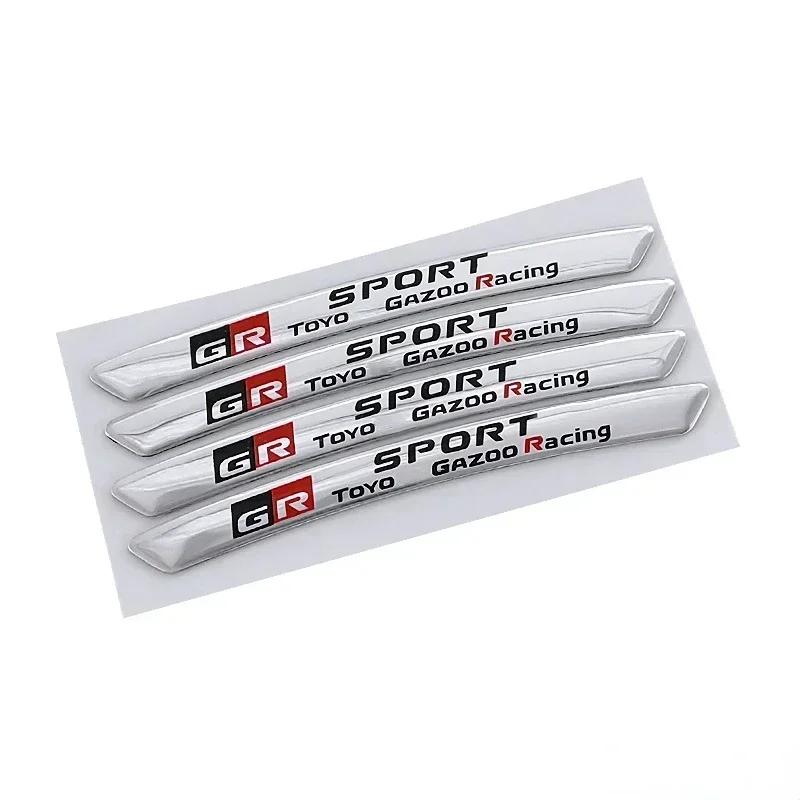 

4Pcs GR Sport Gazoo Racing Car Wheel Hub Sticker Rim Decal for Corolla 86 Supra RAV4 Yaris CHR Prius Camry Avensis Accessories