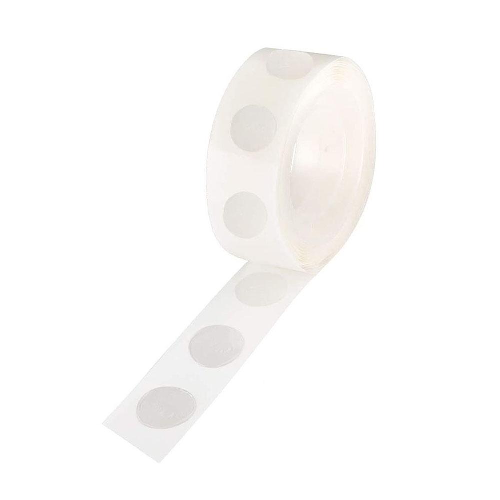 Balónová lepicí páska s 1 rolí 100 tablet Transparentní 12MM kulaté tečky Lepicí nálepky Pro kutily Balónové oblouky Alba Obálky Dekor