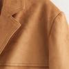 Women's Two-Color Suede Suit Jacket - Brown Mylar (Autumn/Winter 2024)