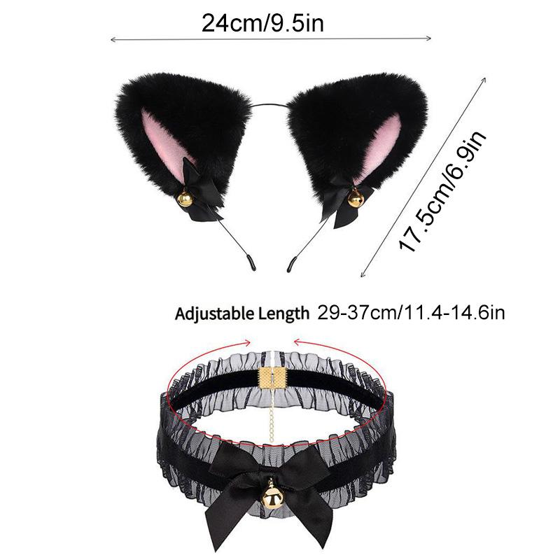 1Pc Headband Sexy Cat Ear Fun Set Cute Bell Collar