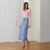 Egoist Embroidered Point Midi Denim Skirt Es2ods01 