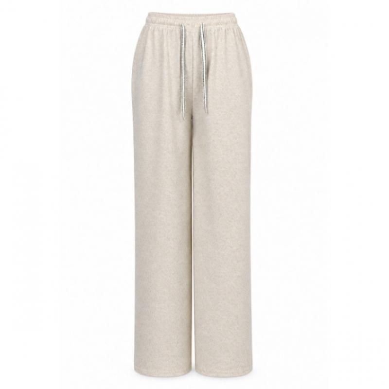 Shop   Women S elaStic waiSt Leopard Soft Wide Leg pantS Gray Ntt Wpt260133