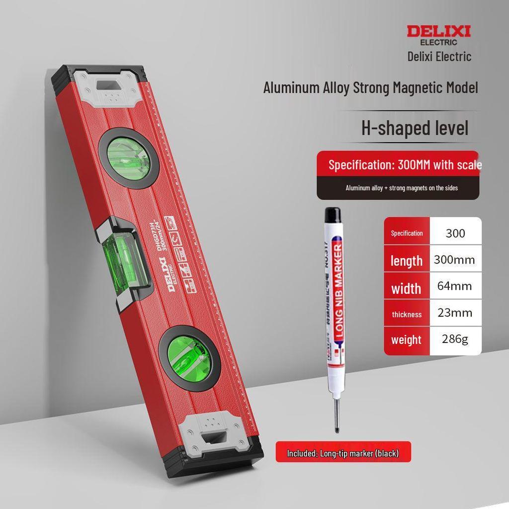 Mini poziomica magnetyczna o wysokiej precyzji, stop aluminium, krawędź prosta