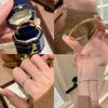 Damen Sternzeichen Schlangen Schmuckset Elegant Minimalistisch Diamant Offener Armreif Ring Chinesisches Jahresgeschenk