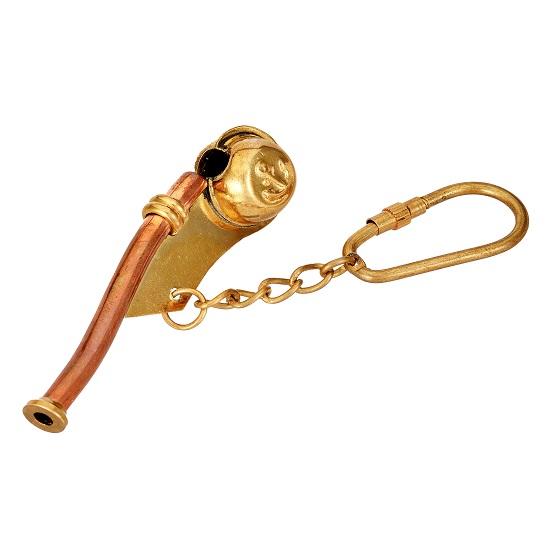 Bosuns Boatswain  Pipe Marine GIF Brass Copper Whistle Keychain High Tone Christmas Gift