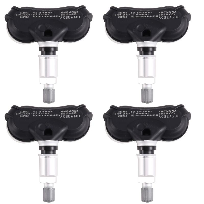 A28G-4Pcs Car Tire Pressure Sensors For Toyota Sequoia Sienna 2007-2018 42607-0C040 42607-0C060