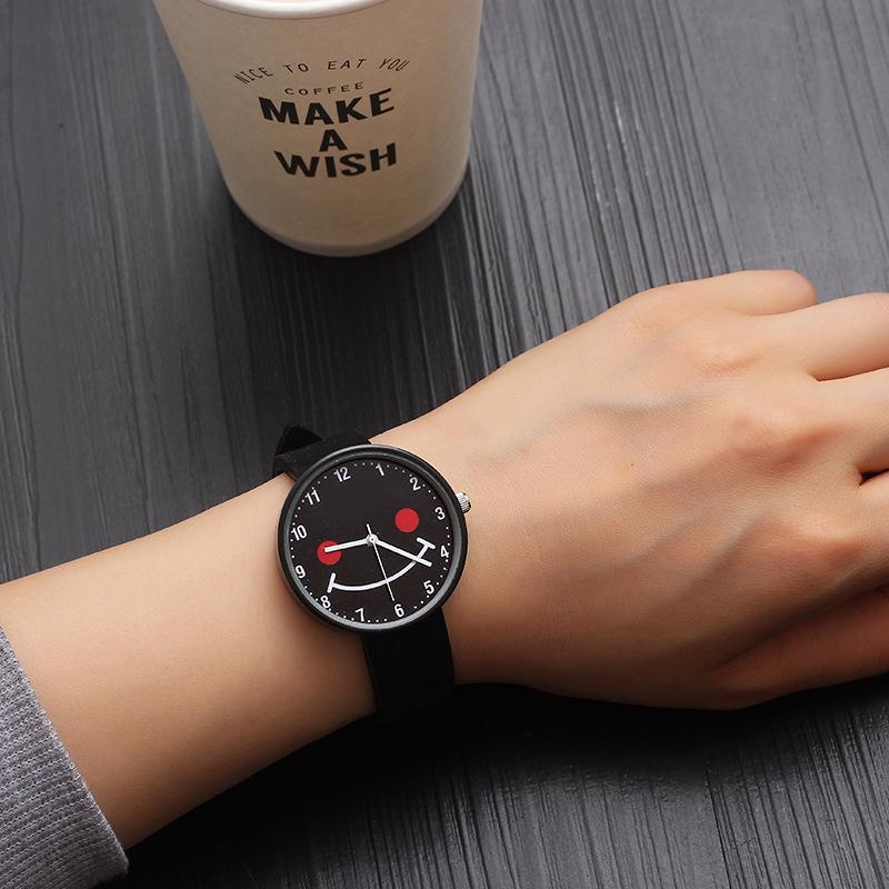 High School Students Exam Special Watch Candy Color Simple Expression Versatile Watch Cartoon Exam Watch