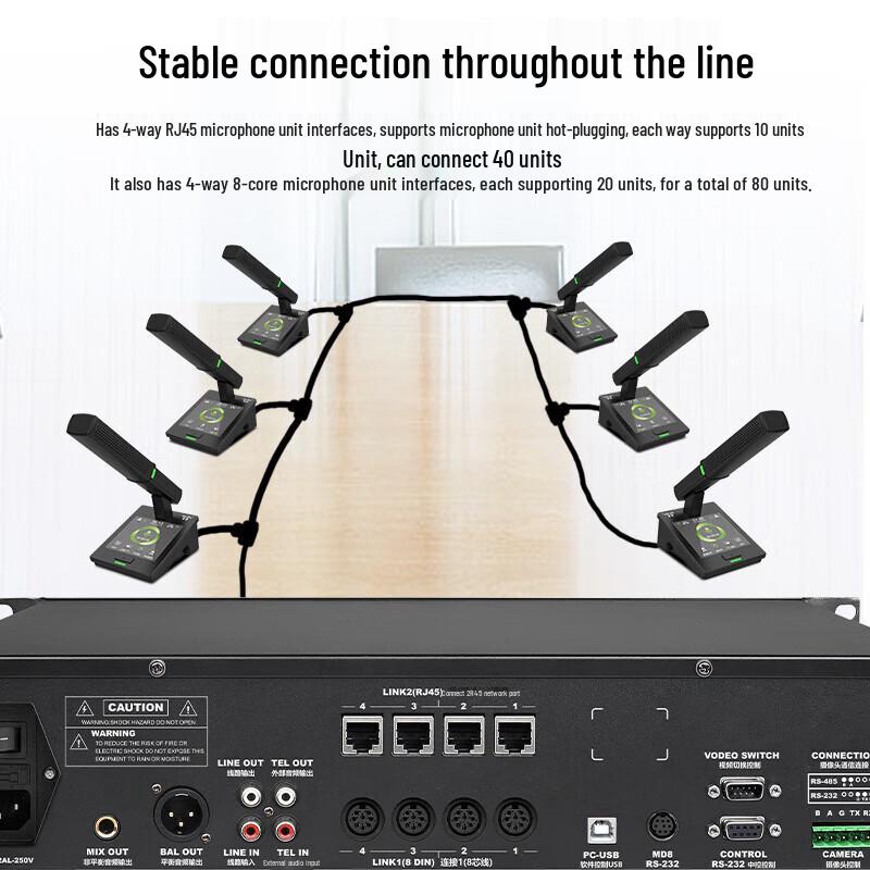 Huidu Professional Wired Conference Microphone System (CN version)