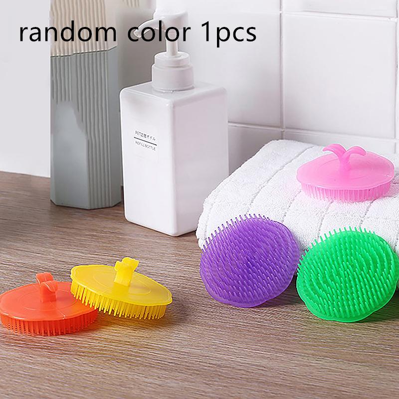 

Silicone Shampoo Brush Head Scalp Massage Comb Scalp Head Body Massage Brush Bath Spa Slimming Salon Hairdressing Tool