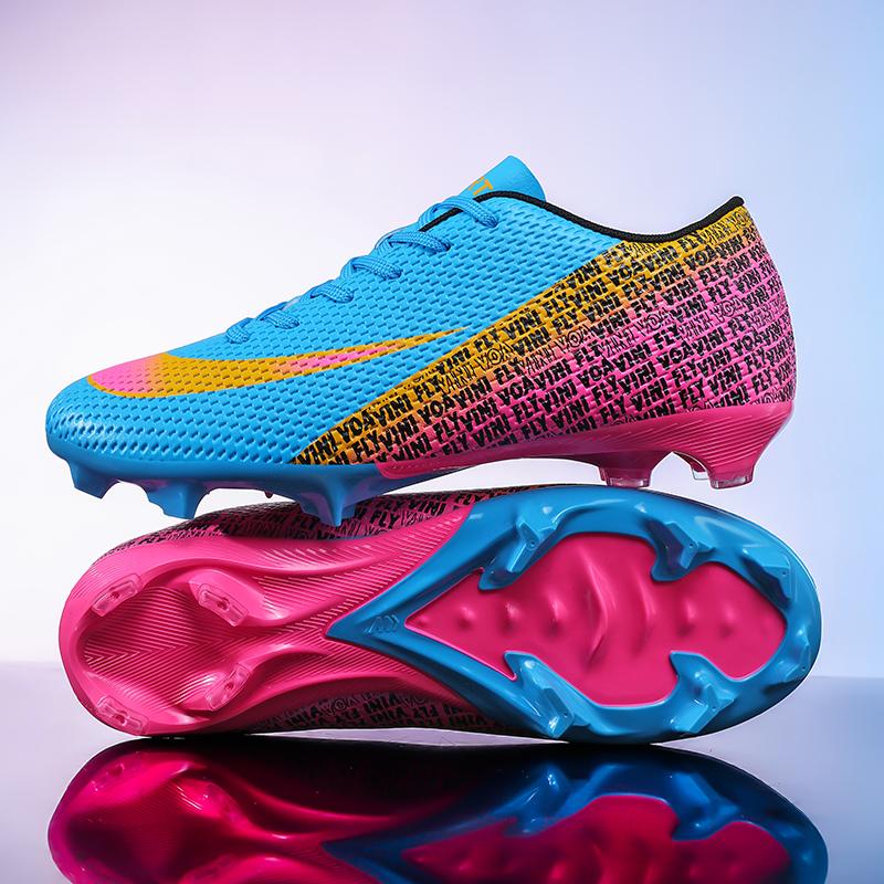 Pantofi de fotbal pentru bărbați Ghete de fotbal înalte, Ghete de fotbal cu crampoane, Atletici respirabili de exterior, Crampoane profesionale, Pantofi de fotbal pentru tineri băieți, Unisex