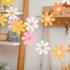 5Pcs Flower Garland Banner Birthday Party Decor Hanging Bunting Paper Daisy Decorative Flag for Window Doorway Decoration