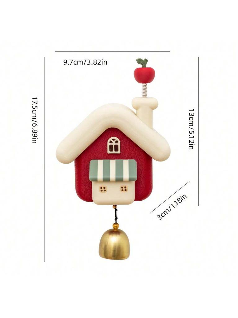 Cute Creative Christmas Tree Cottage Fridge Magnetic Decal with Bell for Home Wall Door Office Whiteboards New Year Decor Gifts