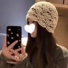 Handmade Hats Stacked Thin New Woven Hollow Retro Knitted Literary Bag Head Wool Hat Women