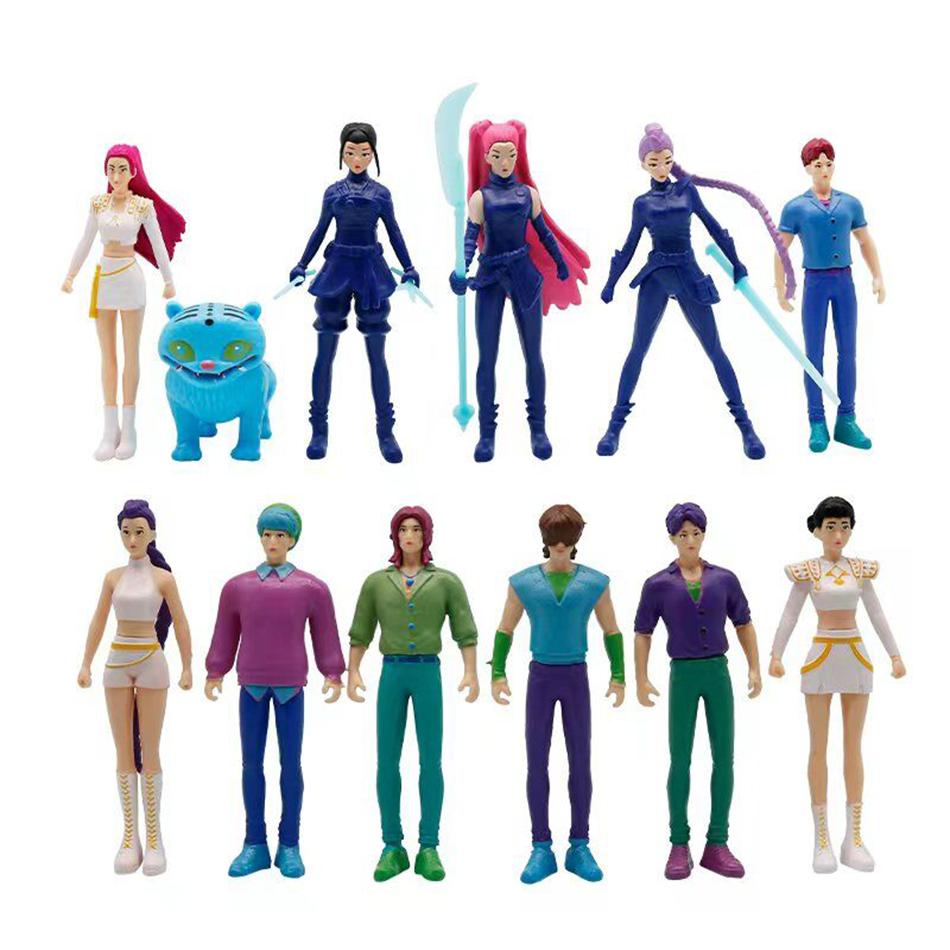 5pcs/set Kpop Demon Hunters Action Figure Toy Derpys Tiger Rumi Mira Zoey Sussy Figurine Doll For Fans Gift