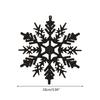 Christmas Snowflake Pendant 24pcs/set Glitter Plastic Tree Window Wall Decor