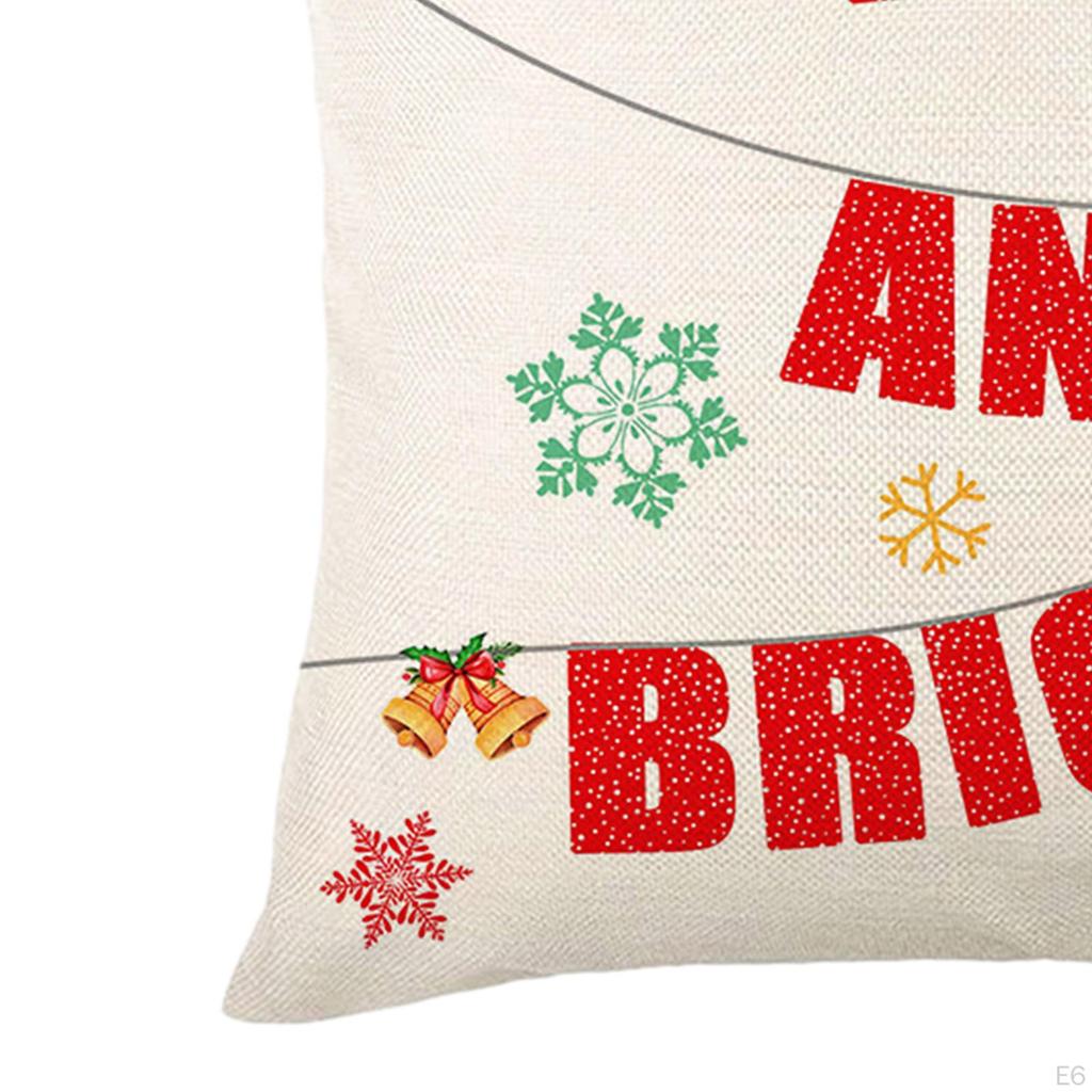 Christmas Pillow Cover Decorative Pillowcases Creative Square Cushion Case for Holiday
