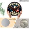 2D Flat, 1pc Round Printing Aluminum Sign, "Land of the Free Because of the Brave" Patriotic Eagle & USA Flag Metal Plaque, Vintage Distressed Style