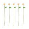 5Pcs Crochet Flower Decorations Handmade Knit Chamomiles Flower Knit Bouquets Artificial Flower for Room Decorations