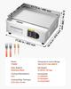Commercial Electric Griddle, 450 x 300 mm, 2800W, 50-300°C Adjustable Temp Control, Stainless Steel Countertop Flat Top Grill with 2 Spatulas, 2