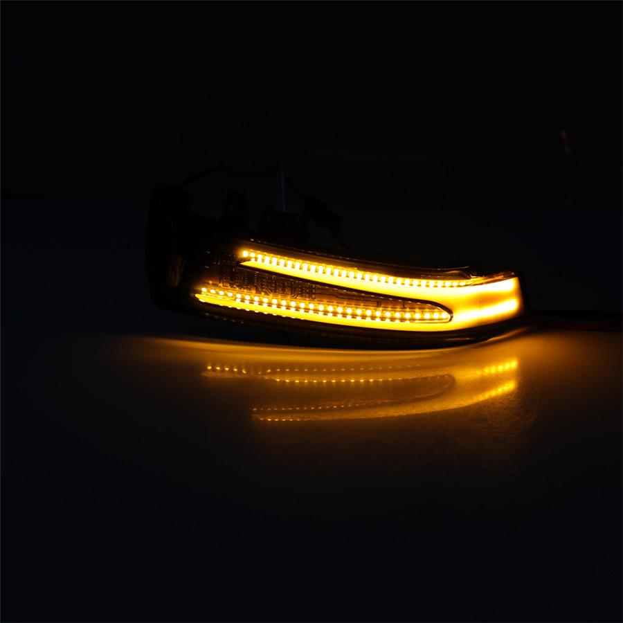 2x Rearview Mirror Dynamic LED Turn Signal Light For 09-14 Mercedes C Class W204