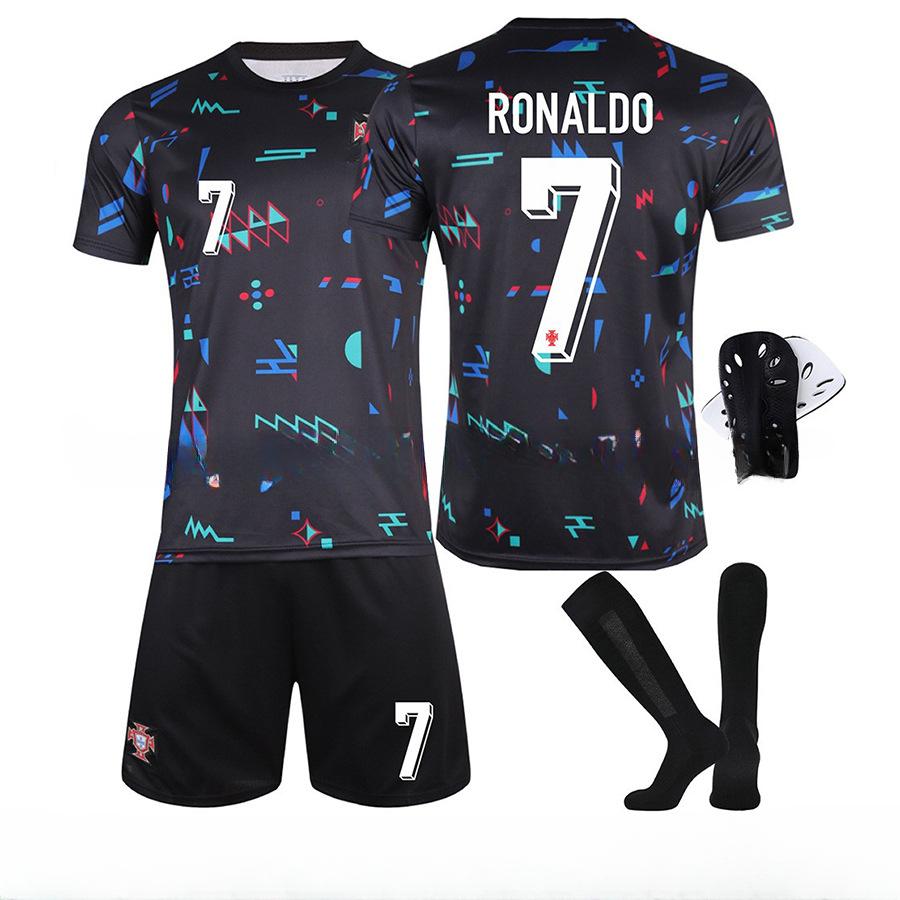 

Футболка для тренировок на Кубок Европы по Португалии, номер. 7 Криштиану Роналду Детский футбольный костюм для взрослых Спортивный мужской костюм