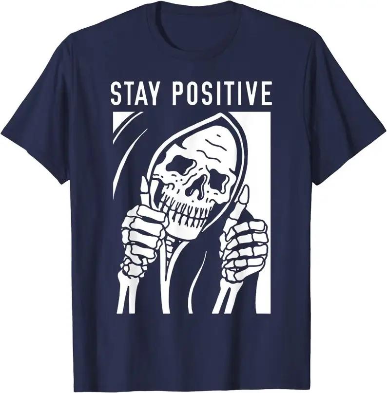 Skeleton Keep Active Print 100Cotton Trend Men Woment Tshirt Summer Autumn Daily Sports Party Casual Loose Street Short Sleeve