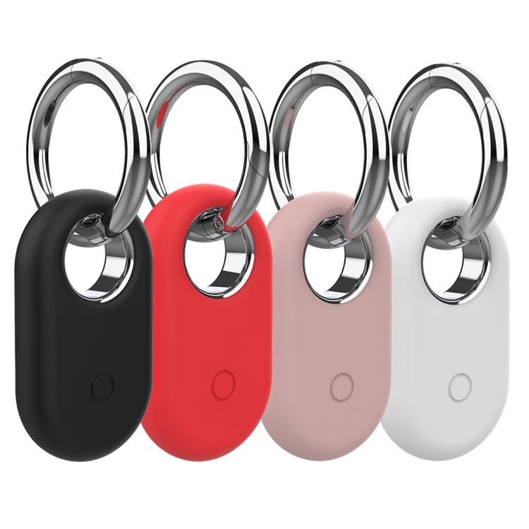 4Pcs Silicone Shockproof Protective Cover With Metal Keychain Carabiner For Samsung Galaxy Smart Tag 2 Tracker