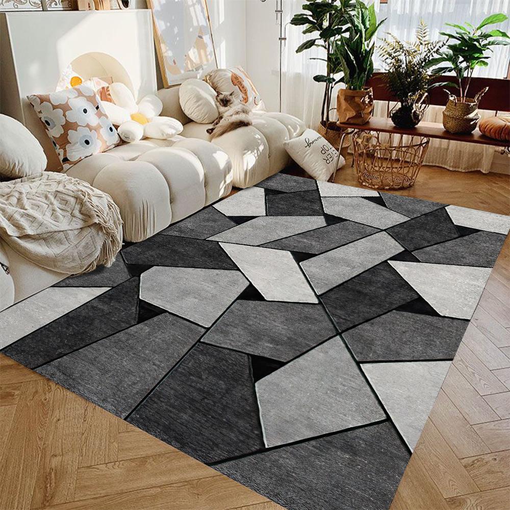 Nordischer geometrischer Teppich für Wohnzimmer, modernes Luxusdekor, Sofa, Tisch, große Teppiche, Badezimmermatte, Alfombra Para Cocina Tapis