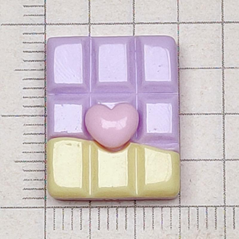 30 Pcs New Cute Cartoon Colorful Heart Shaped Chocolate Resin Scrapbook Diy Jewellery Hairpin Decorate Accessories Craft A109