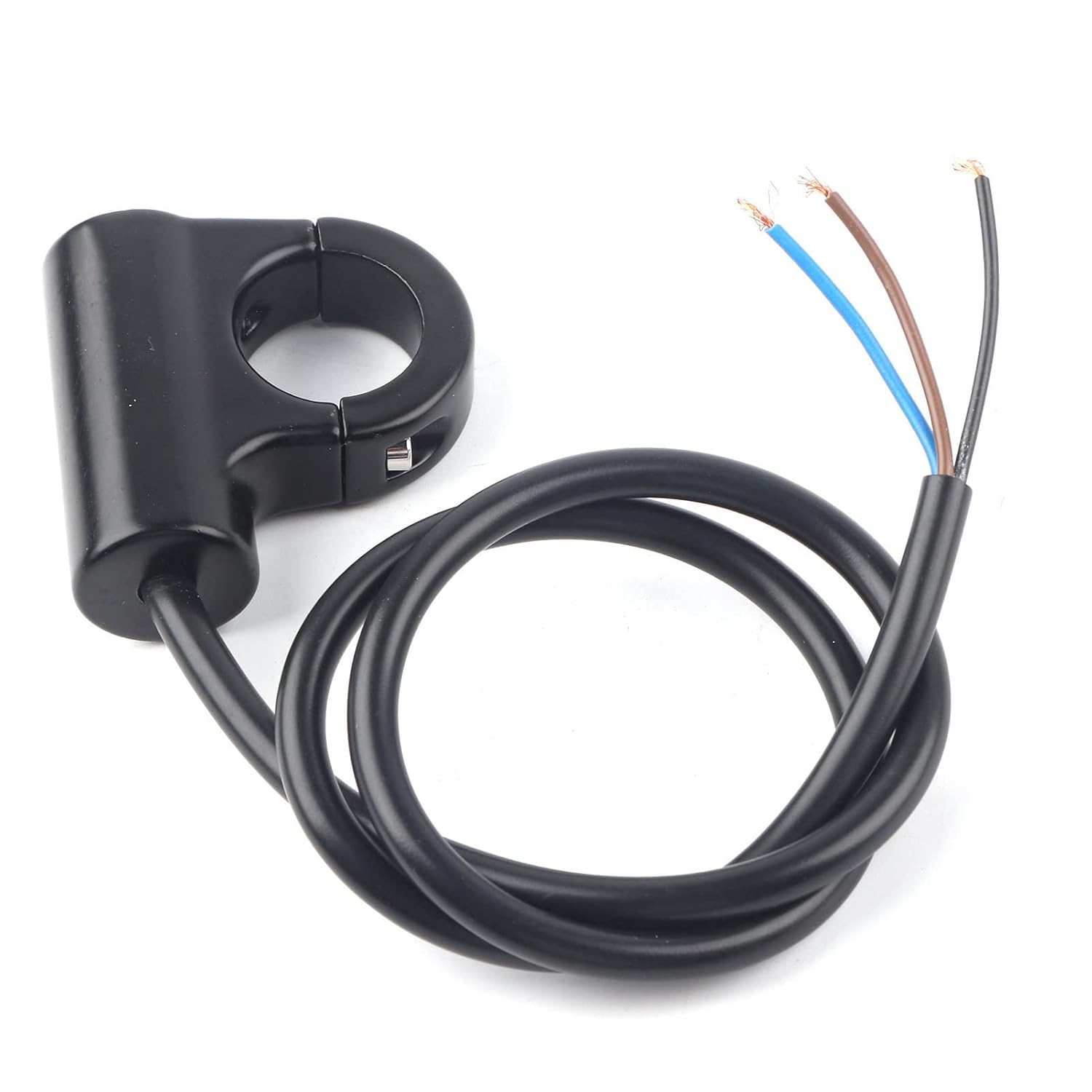 Motorcycle Handlebar Switch, 7/8 inch Handlebar Control Push Button Switch Weatherproof Aluminum Alloy Motorcycle Handlebar Mount Switch Button