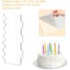 4 Pcs Cake Scraper Set Acrylic Cake Decorating Supplies Large Transparent Cake Smoother for Icing Perfect for Butter Cream Frosting with 7 Different